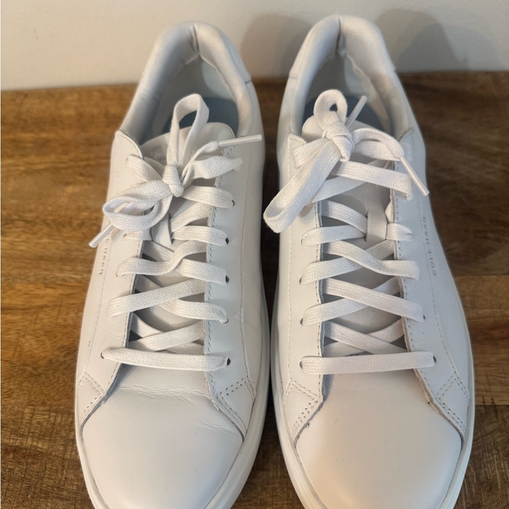 Cole Haan White Low-Top Lace-Up Sneakers